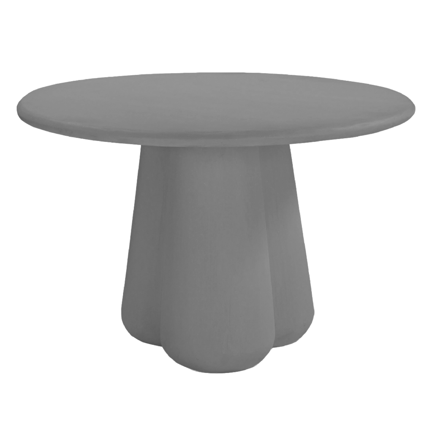 ΤΡΑΠΕΖΙ ΤΡΑΠΕΖΑΡΙΑΣ ΣΤΡΟΓΓΥΛΟ NAYU ΓΚΡΙ FIBER CEMENT Φ120x75Υεκ 1