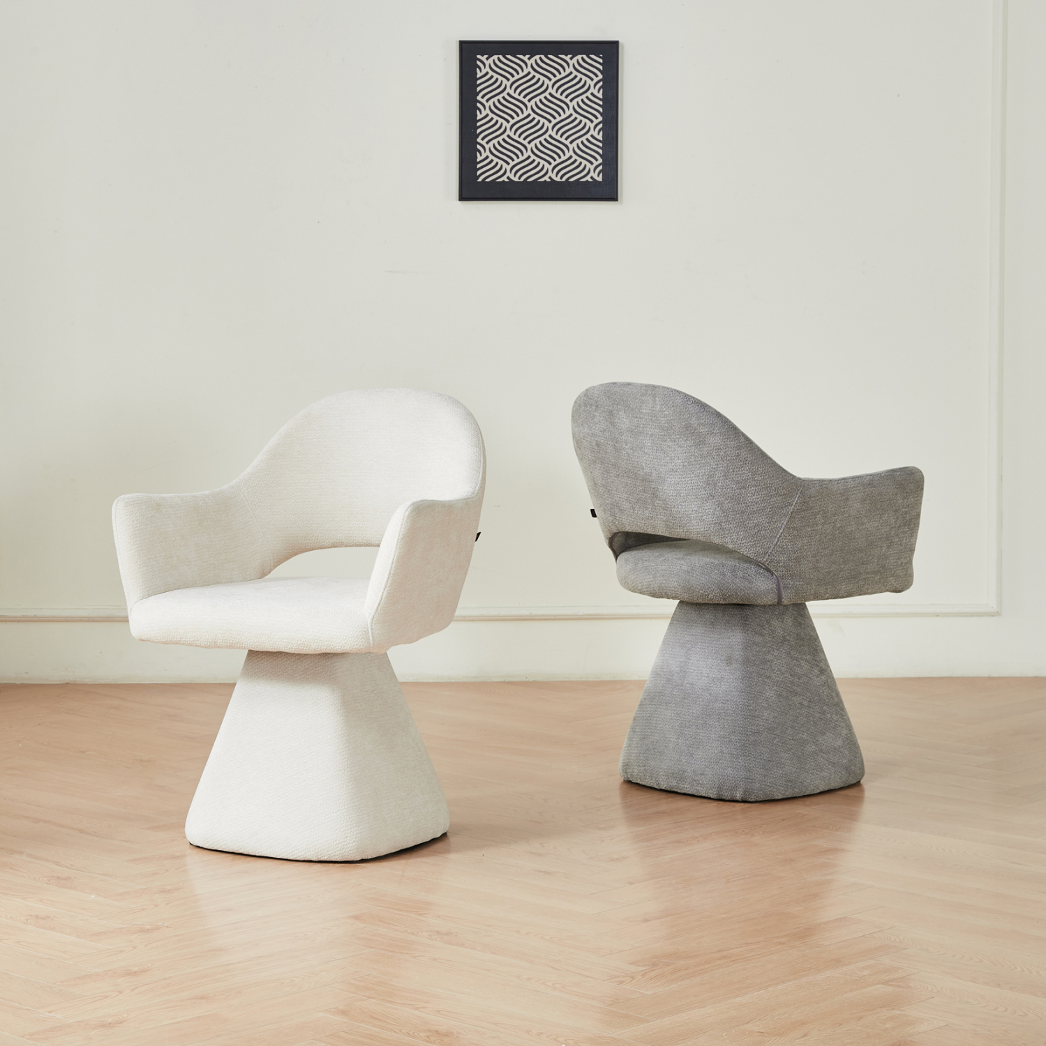 ΠΟΛΥΘΡΟΝΑ ΤΡΑΠΕΖΑΡΙΑΣ ΠΕΡΙΣΤΡΕΦΟΜΕΝΗ SIMA ΕΚΡΟΥ ΥΦΑΣΜΑ 64x61x84,5Υεκ 2