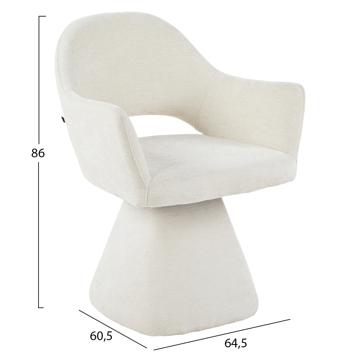 ΠΟΛΥΘΡΟΝΑ ΤΡΑΠΕΖΑΡΙΑΣ ΠΕΡΙΣΤΡΕΦΟΜΕΝΗ SIMA ΕΚΡΟΥ ΥΦΑΣΜΑ 64x61x84,5Υεκ 3