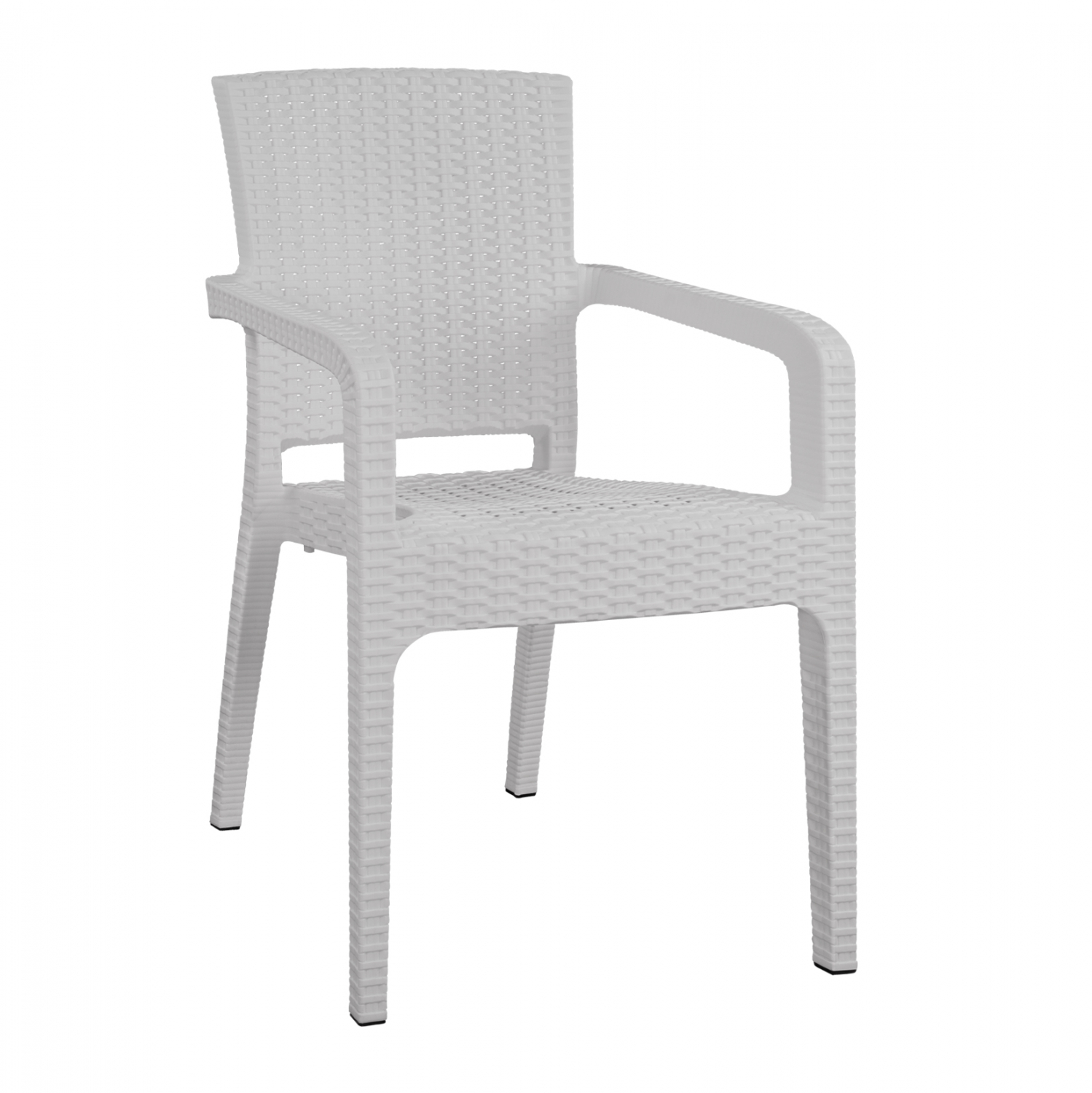 ΠΟΛΥΘΡΟΝΑ ΠΟΛΥΠΡΟΠΥΛΕΝΙΟΥ RATTAN ΧΡΩΜΑ ΛΕΥΚΟ 58x55x87 cm. 1