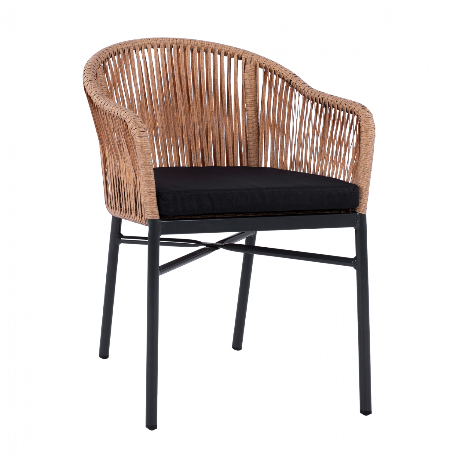 ΠΟΛΥΘΡΟΝΑ ΑΛΟΥΜΙΝΙΟΥ RAFAEL ΑΝΘΡΑΚΙ ΜΕ ΜΠΕΖ WICKER 57x58x77Υ εκ. 1