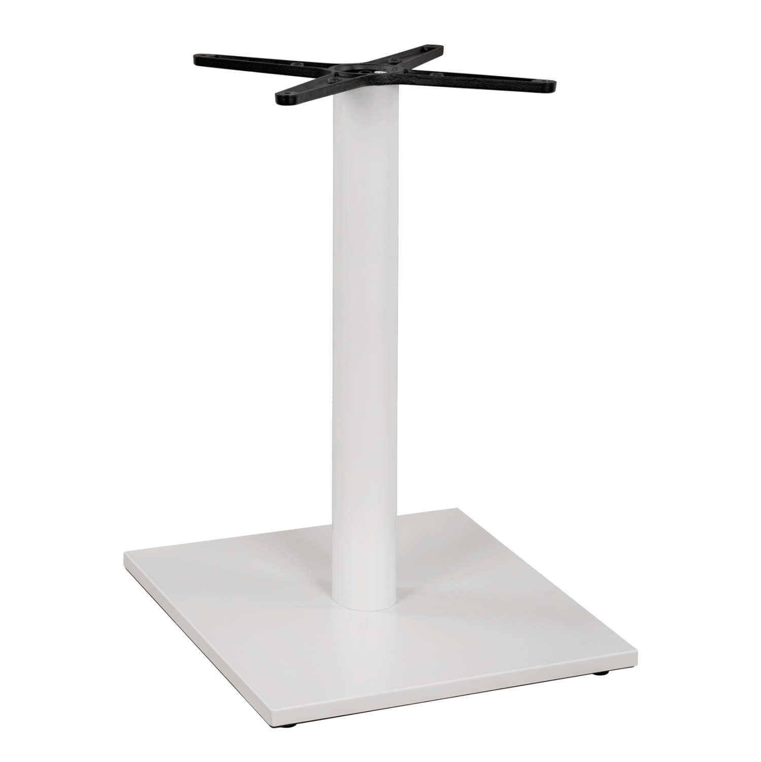 ΒΑΣΗ ΜΕΤΑΛΛΙΚΗ ΛΕΥΚΗ ΜΑΤ 46Χ46Χ72εκ. ΜΕ ΣΤΑΥΡΟ 46Χ46 ΚΑΙ ΡΕΓΟΥΛΑΤΟΡΟΥΣ 1