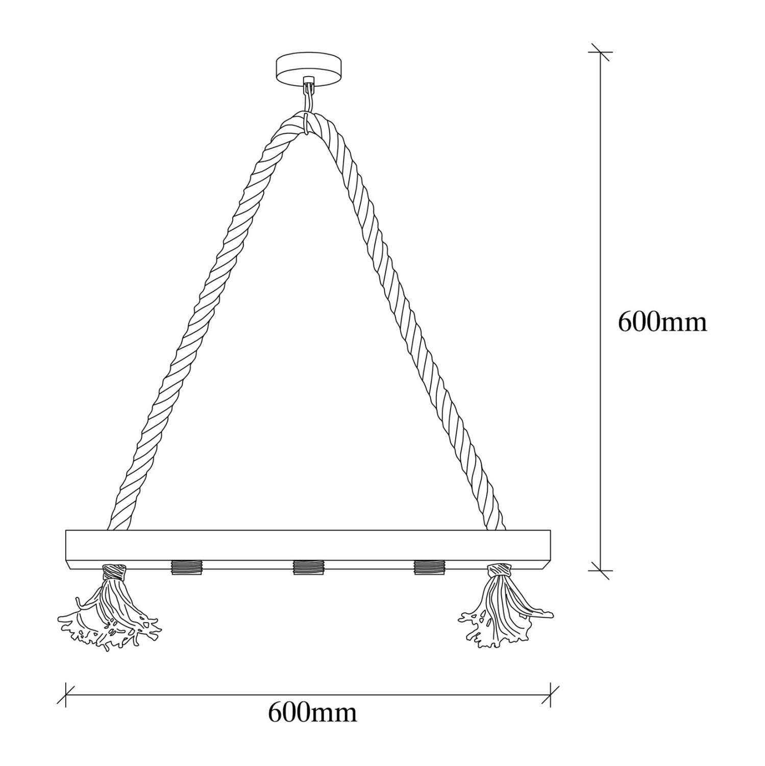 ΦΩΤΙΣΤΙΚΟ ΟΡΟΦΗΣ 3ΦΩΤΟ ΞΥΛΙΝΟ 60x9x60 εκ. 2