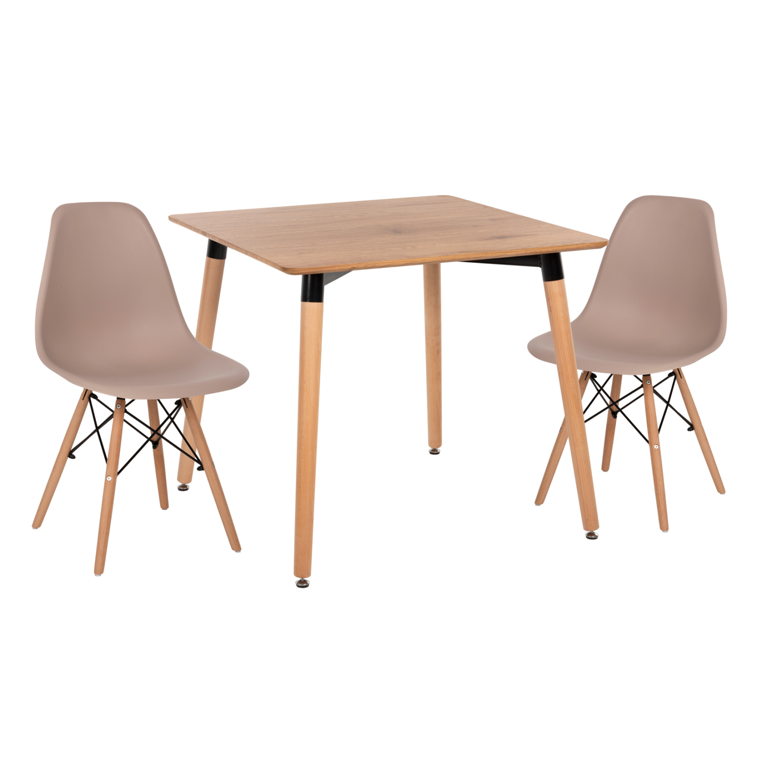 ΣΕΤ ΤΡΑΠΕΖΑΡΙΑΣ 3ΤΜΧ TWIST ΤΕΤΡΑΓΩΝΟ ΤΡΑΠΕΖΙ--2 ΚΑΡΕΚΛΕΣ ΣΕ ΚΑΠΟΥΤΣΙΝΟ 1