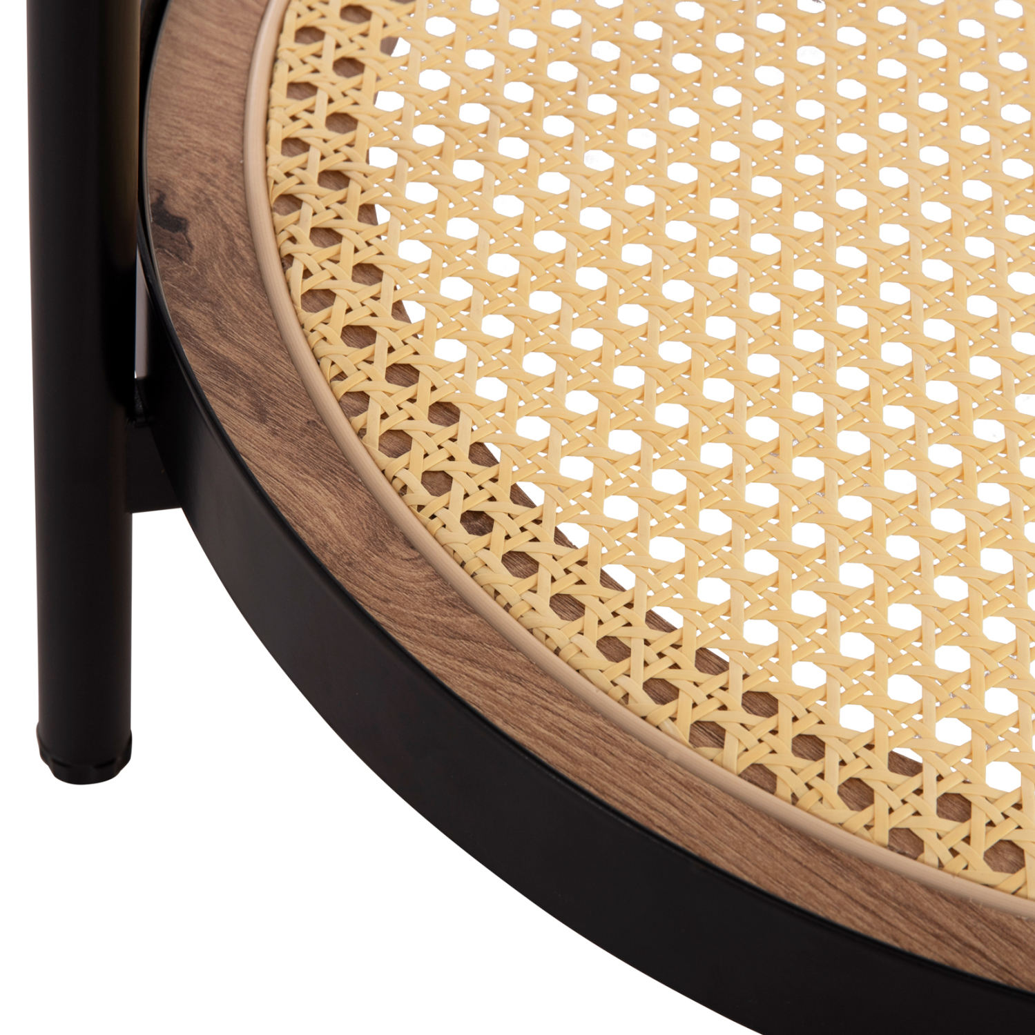 ΣΕΤ 2ΤΜΧ ΤΡΑΠΕΖΙΑ ΣΑΛΟΝΙΟΥ SEITZ ΜΕΤΑΛΛΟ-ΣΥΝΘΕΤΙΚΟ RATTAN Φ80εκ &amp; Φ50εκ 7