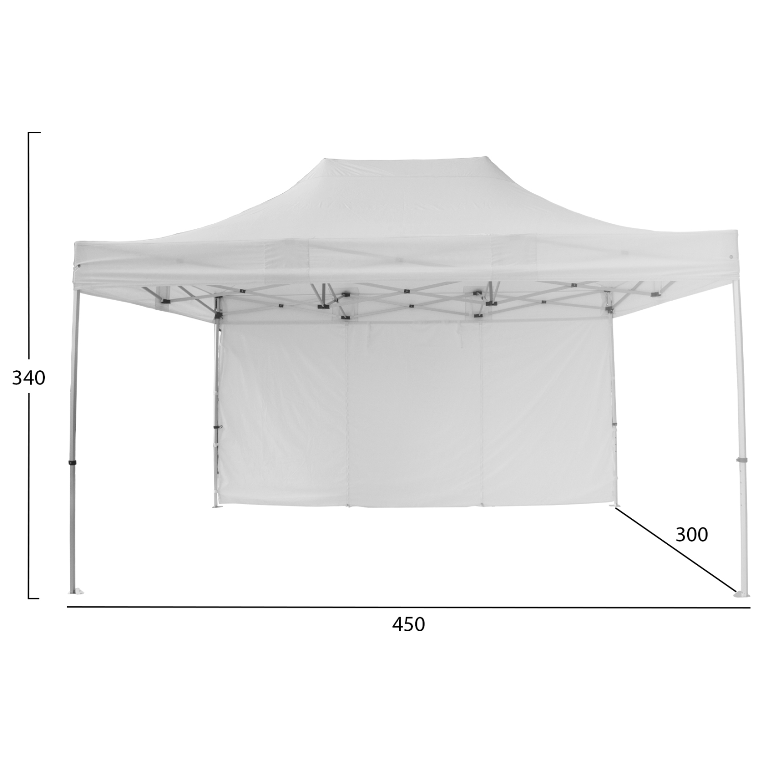 GAZEBO ΕΠΑΓΓΕΛΜΑΤΙΚΟ ΒΑΡΕΩΣ ΤΥΠΟΥ CRESSEN ΠΤΥΣΣΟΜΕΝΟ ΑΛΟΥΜΙΝΙΟΥ 3x4,5x3,4Yμ 2