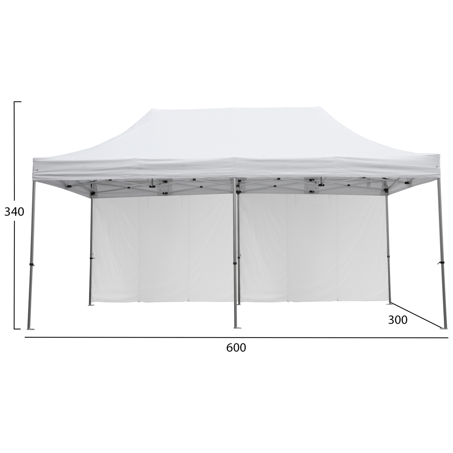 GAZEBO ΕΠΑΓΓΕΛΜΑΤΙΚΟ ΒΑΡΕΩΣ ΤΥΠΟΥ CRESSEN ΠΤΥΣΣΟΜΕΝΟ ΑΛΟΥΜΙΝΙΟΥ 3x6x3,4Yμ 2