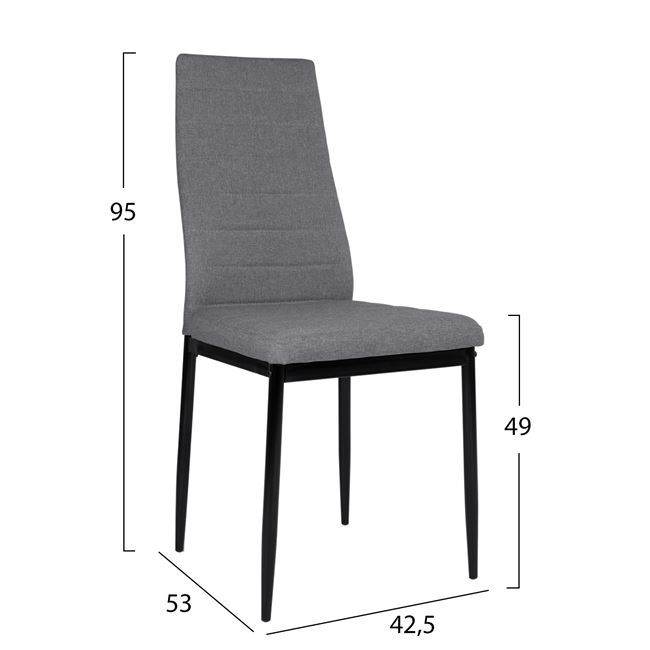 ΣΕΤ 5 ΤΜΧ ΤΡΑΠΕΖΙ SONAMA ΜΕ ΜΑΥΡΑ ΠΟΔΙΑ &amp; ΚΑΡΕΚΛΕΣ LADY ΜΕΤΑΛΛΙΚΕΣ HM11009 110x70x76 cm 3