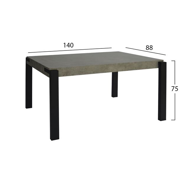 ΣΕΤ 5 ΤΜΧ ΤΡΑΠΕΖΙ 140x88x75 cm MDF ΜΕ ΚΑΡΕΚΛΕΣ ALINA HM11173 2