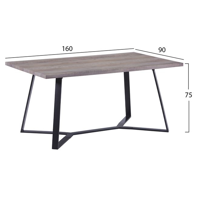 ΣΕΤ 5TMX ΤΡΑΠΕΖΙ MDF ALDWIN 160x90 ΜΕ ΠΟΛΥΘΡΟΝΑΚΙΑ ΒΕΛΟΥΔΙΝΑ IVY TΙΡΚΟΥΑΖ HM11255 2