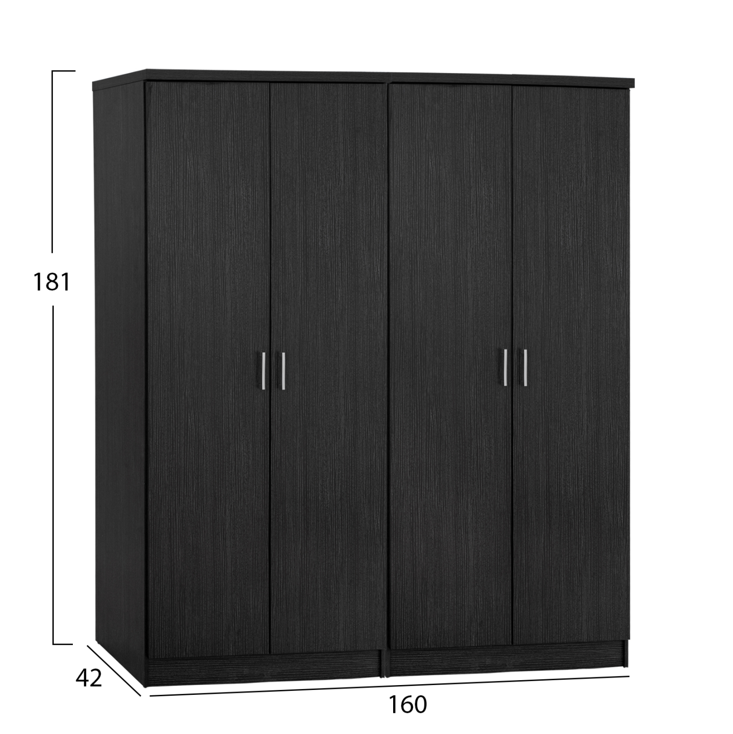 ΣΕΤ 2 ΤΜΧ ΝΤΟΥΛΑΠΑ 4ΦΥΛΛΗ ZEBRANO 160X42X181 HM11350.01 2