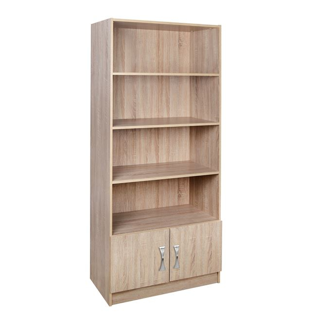 ΒΙΒΛΙΟΘΗΚΗ SONAMA-ΑΣΗΜΙ HM10146.01 80X35X180εκ. 2