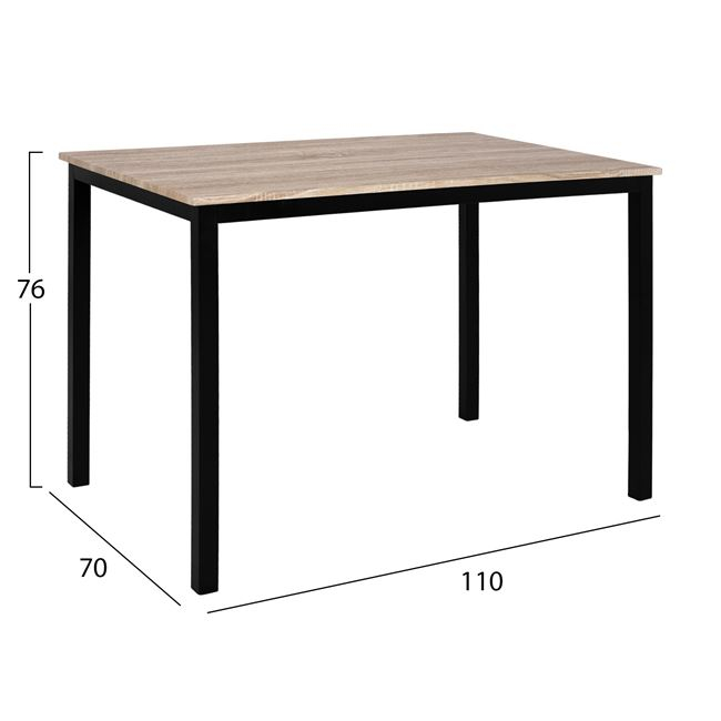 ΣΕΤ ΤΡΑΠΕΖΑΡΙΑΣ 5ΤΜΧ ΤΡΑΠΕΖΙ &amp; 4 ΚΑΡΕΚΛΕΣ VEGAS 110x70x76 cm 2