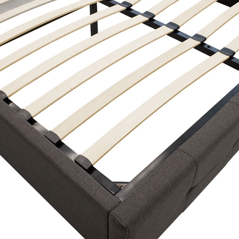 Κρεβάτι Roi pakoworld 160x200 ύφασμα ανθρακί + αποθηκευτικό χώρο 9