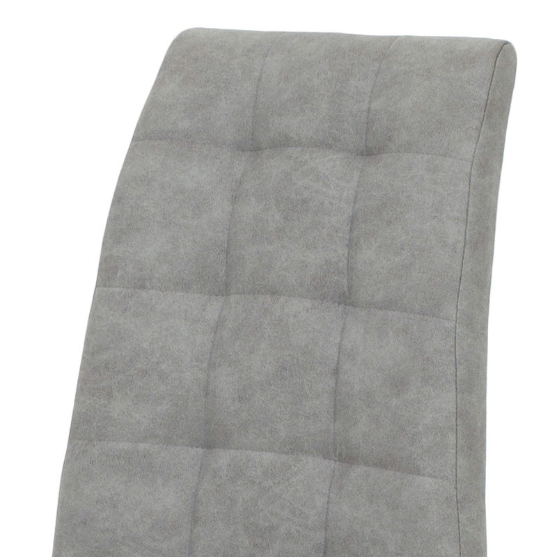 Καρέκλα Darrell pakoworld PU antique γκρι-βάση χρωμίου 6