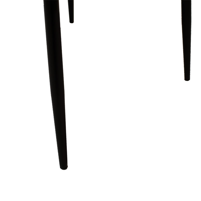 Καρέκλα Nola pakoworld βελούδο καφέ-μαύρο πόδι 7