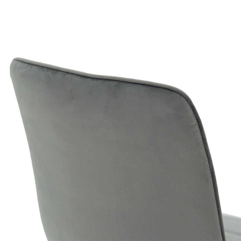 Καρέκλα Amalia pakoworld βελούδο γκρι-χρυσό πόδι 7