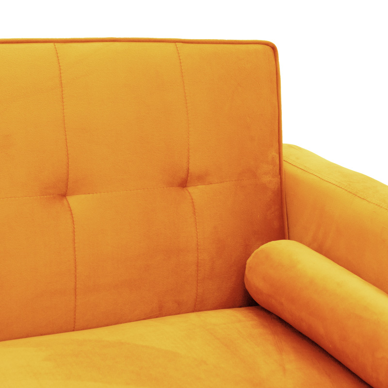 Καναπές-κρεβάτι Success pakoworld 3θέσιος κίτρινο βελούδο 190x80x84εκ 6