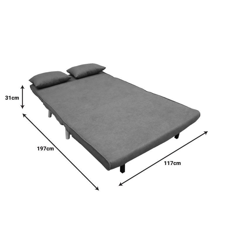 Καναπές-κρεβάτι Josuane pakoworld διθέσιος σάπιο μήλο βελούδο και ξύλινο πόδι σε φυσική απόχρωση 122x80x81εκ 6