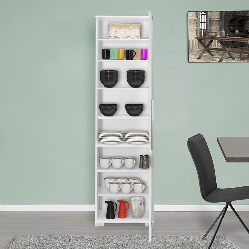 Στήλη Diamond1 pakoworld λευκό gloss 50x35x187εκ 1