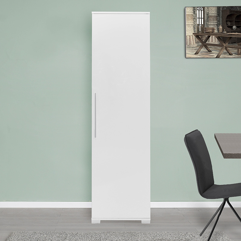 Στήλη Diamond1 pakoworld λευκό gloss 50x35x187εκ 5