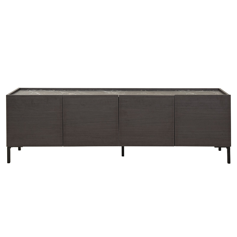 Έπιπλο τηλεόρασης Calliope pakoworld wenge-μαύρο μαρμάρου 180x44x57εκ 4