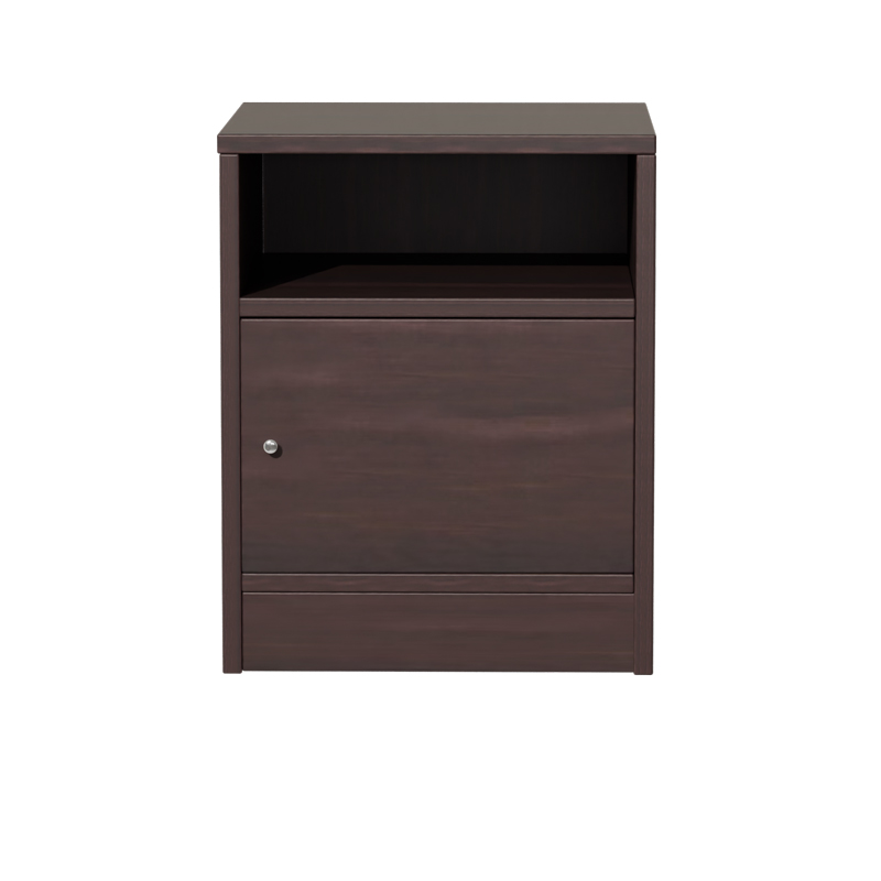 Κομοδίνο Foly pakoworld με ένα ντουλάπι καρυδί 40x40x50εκ 3