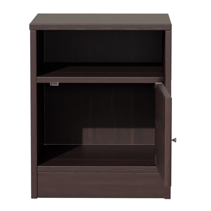 Κομοδίνο Foly pakoworld με ένα ντουλάπι καρυδί 40x40x50εκ 4