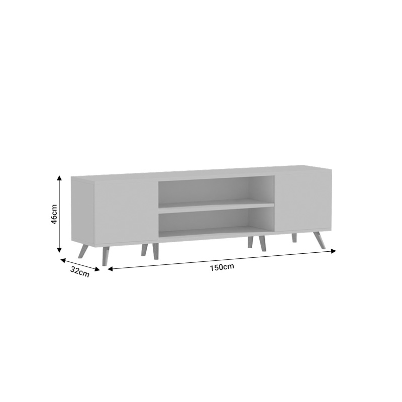 Έπιπλο τηλεόρασης Icarus pakoworld μελαμίνης καρυδί-wenge 150x32x46εκ 4
