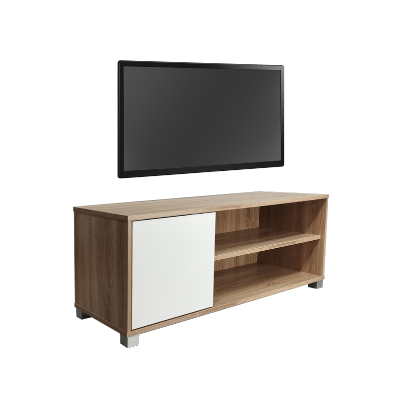 Έπιπλο τηλεόρασης Ellon pakoworld μελαμίνης sonoma-λευκό 120x40x41εκ. 2