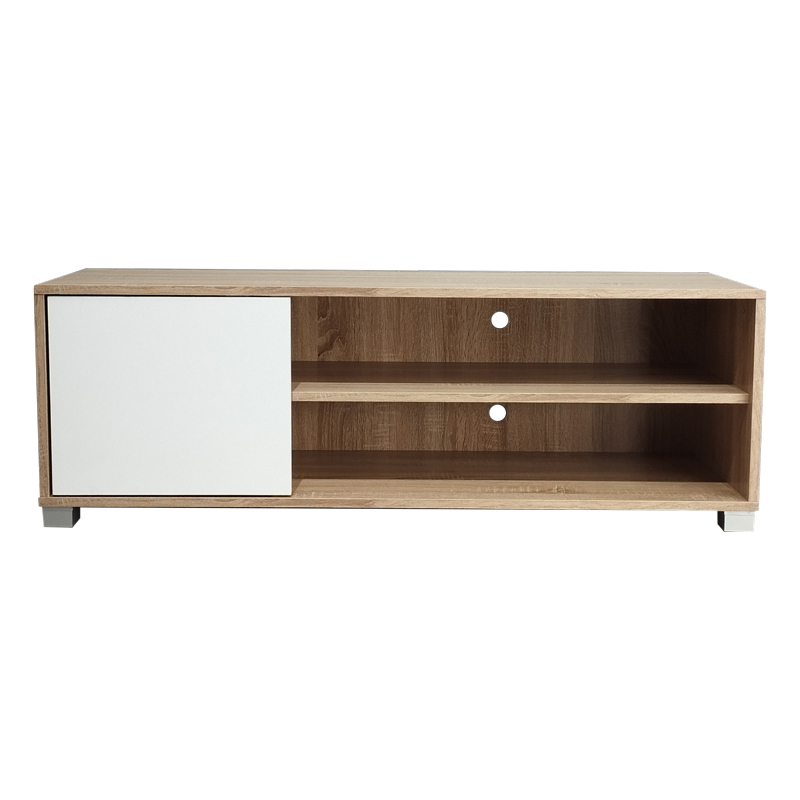 Έπιπλο τηλεόρασης Ellon pakoworld μελαμίνης sonoma-λευκό 120x40x41εκ. 4