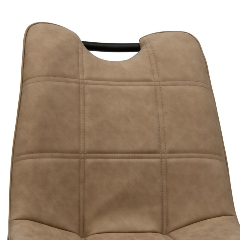 Καρέκλα Nely pakoworld PU μπεζ antique-μαύρο πόδι 6