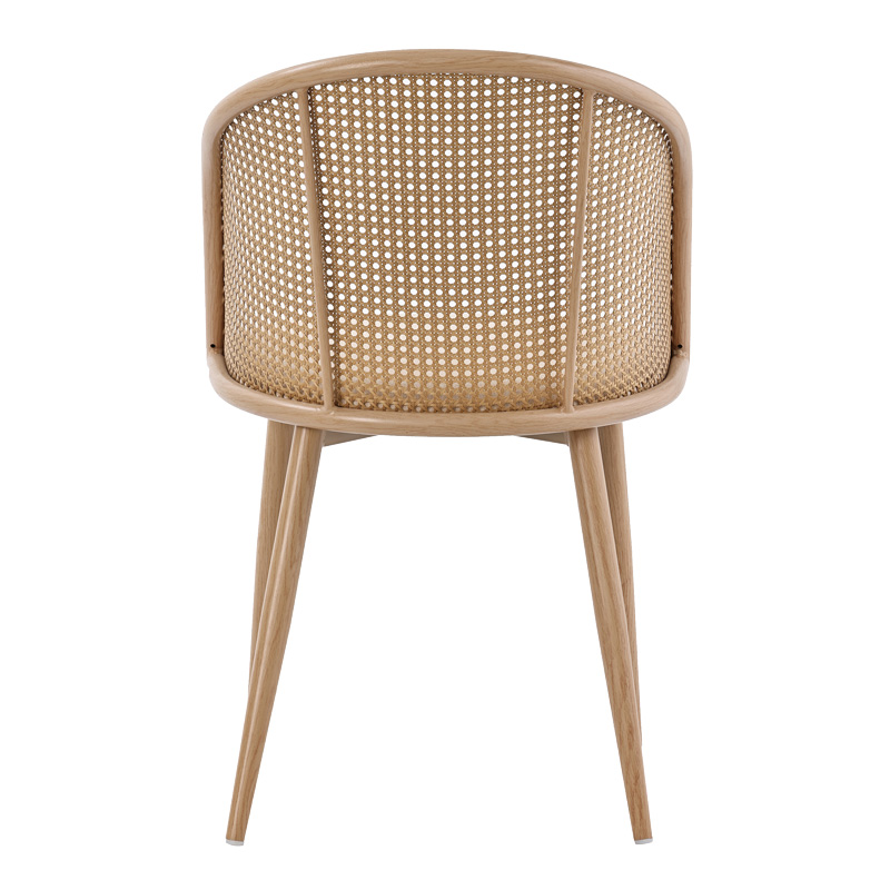 Καρέκλα Riccardo pakoworld φυσικό pe rattan-μπεζ ύφασμα-φυσικό μέταλλο 56x52x82εκ 5