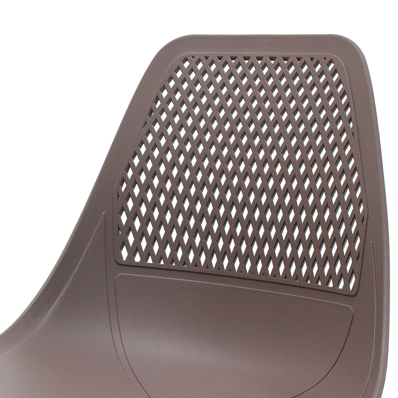 Καρέκλα Ninja pakoworld PP μόκα-μαύρο πόδι 5