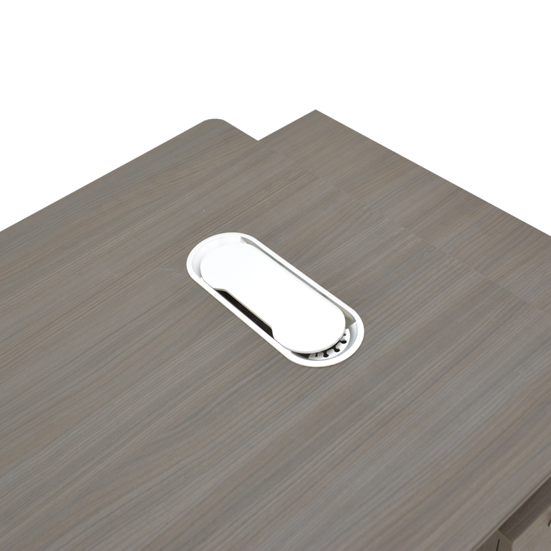 Γραφείο εργασίας επαγγελματικό Denith pakoworld ανθρακί-καρυδί 160x75x75εκ 5