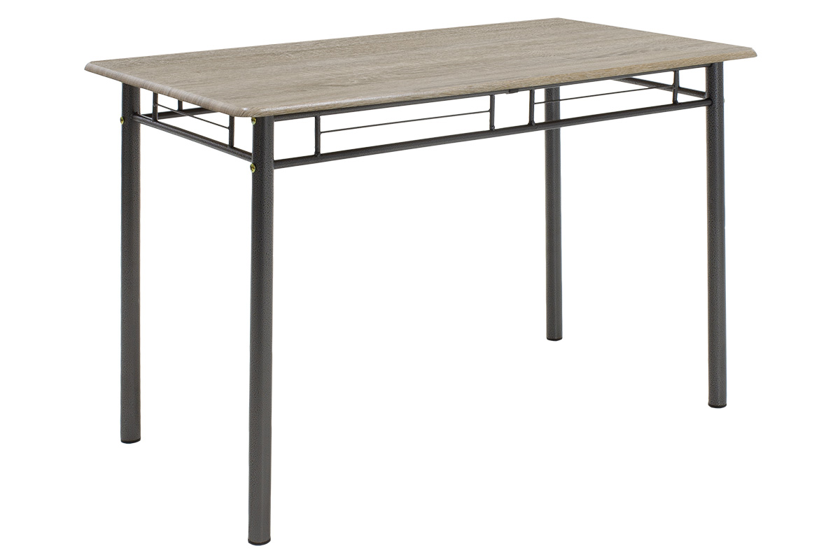 Τραπεζαρία Roza pakoworld σετ 5τμχ χρώμα sonoma - πόδια ανθρακί σφυρήλατο 120x70x75εκ 4