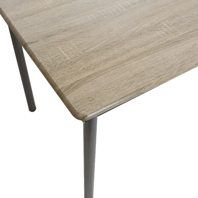 Τραπεζαρία Roza pakoworld σετ 5τμχ χρώμα sonoma - πόδια ανθρακί σφυρήλατο 120x70x75εκ 6