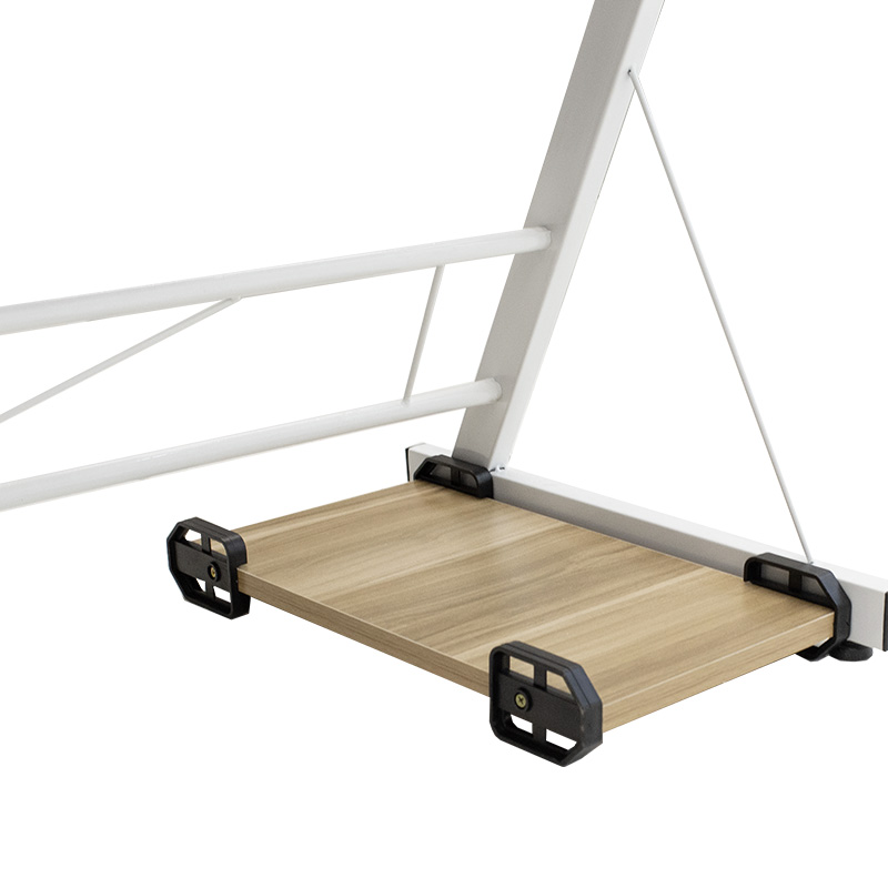 Γραφείο γωνιακό αναστρέψιμο Levi pakoworld-MDF χρώμα oak-λευκό 158x120x73εκ 7