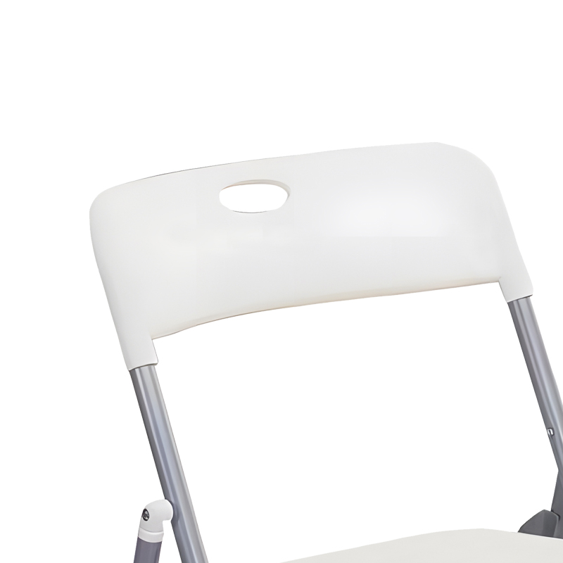 Καρέκλα πτυσσόμενη Daxton pakoworld PP λευκό-ασημί 49x46.5x73.5εκ 3