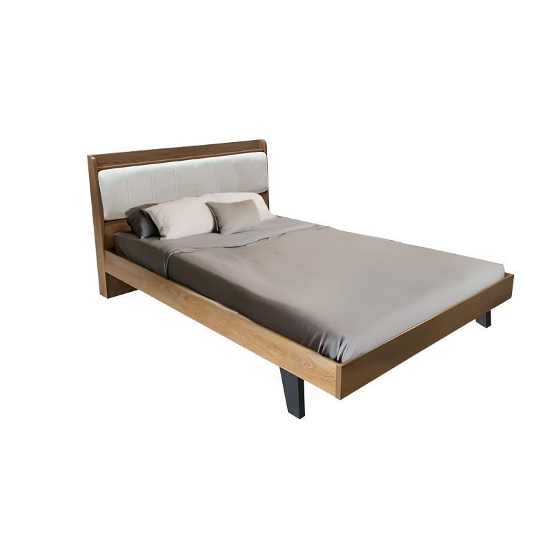 Κρεβάτι Frankly pakoworld oak-λευκό pu 150x200εκ 1