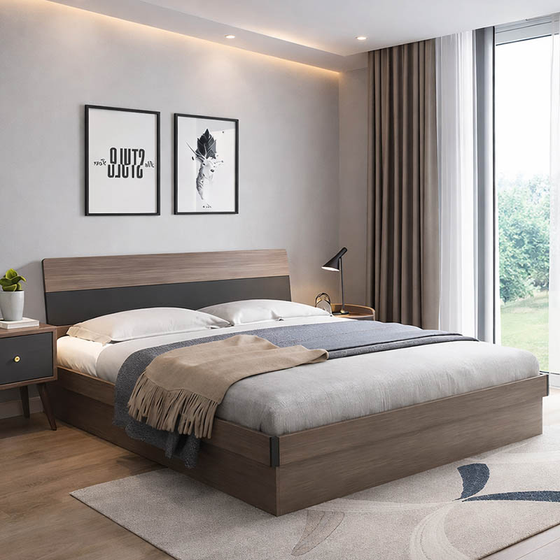 Κρεβάτι Daizy pakoworld μονό με αποθηκευτικό χώρο ανοιχτό καρυδί-γκρι 120x200εκ 1