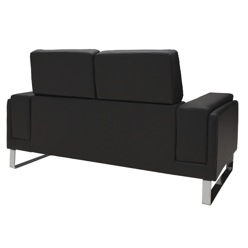 Καναπές Shea pakoworld 2θέσιος pu μαύρο-inox 158x80x87εκ 6