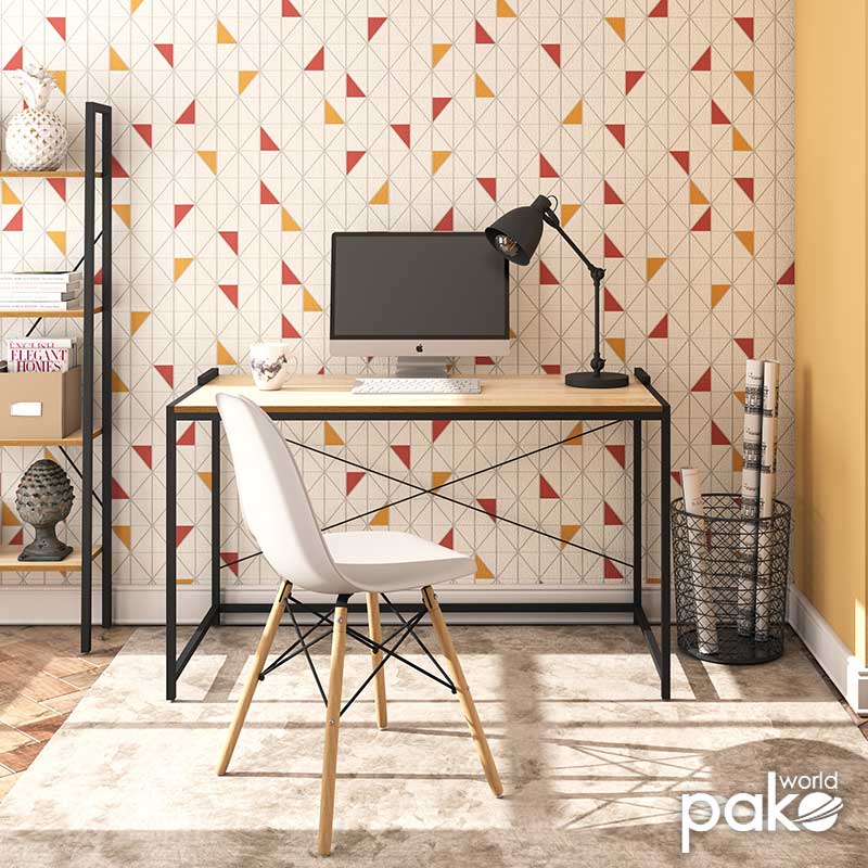 Γραφείο εργασίας Ramon pakoworld φυσικό-μαύρο 120x60,5x70εκ 2