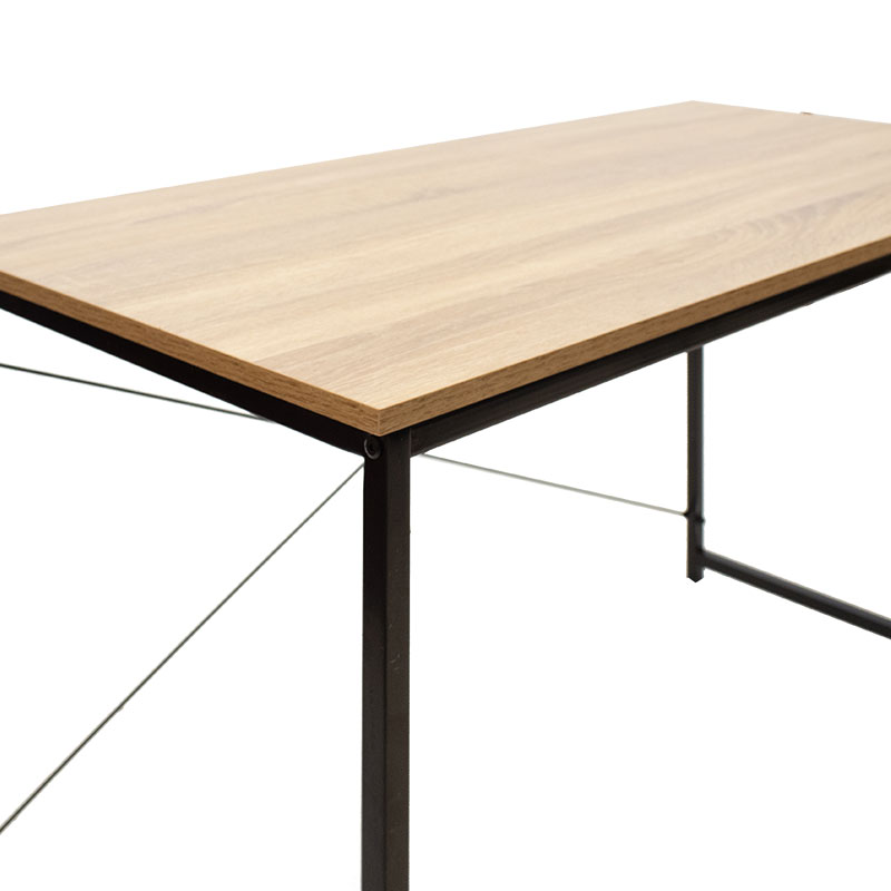 Γραφείο εργασίας Ramon pakoworld φυσικό-μαύρο 120x60,5x70εκ 4