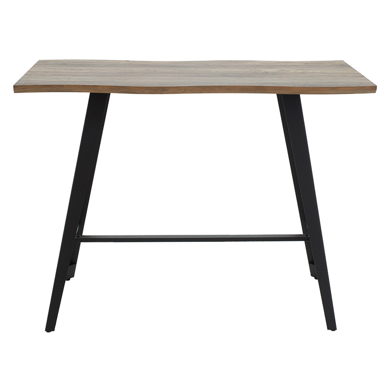 Tραπέζι μπαρ Fortitude pakoworld MDF καρυδί - πόδι μαύρο 140x70x103.5εκ 3