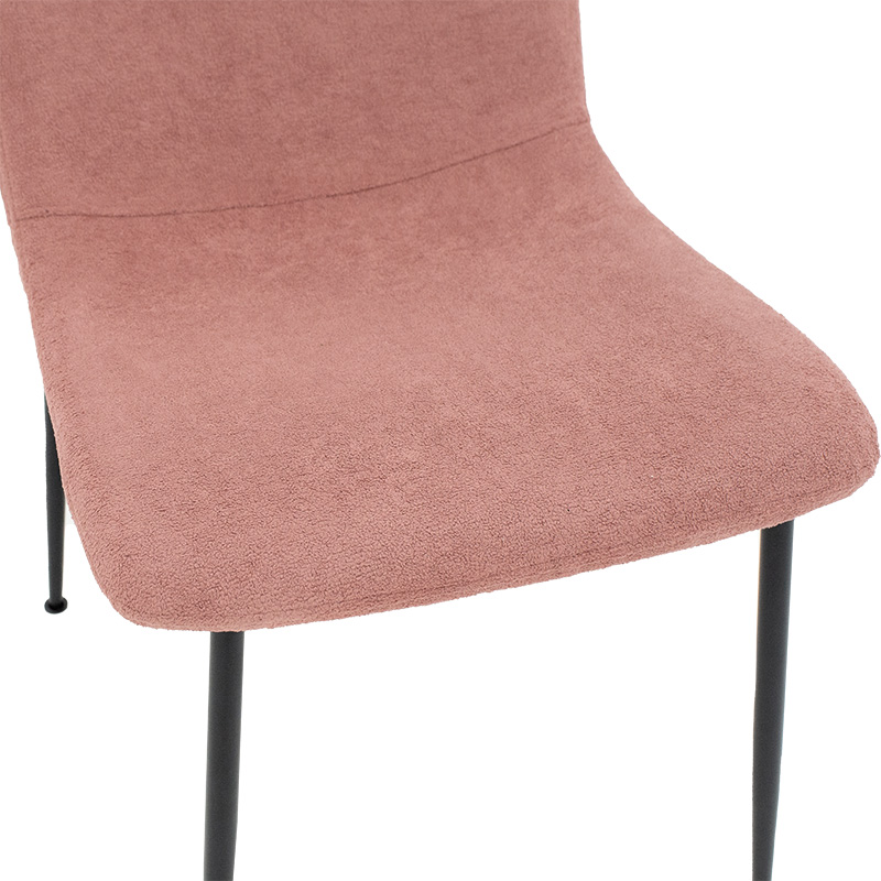 Καρέκλα Gratify pakoworld ύφασμα σάπιο μήλο-πόδι μαύρο 6