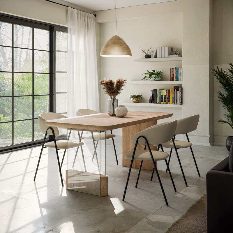 Tραπέζι Faghan pakoworld καφέ mdf 180x90x76εκ 2