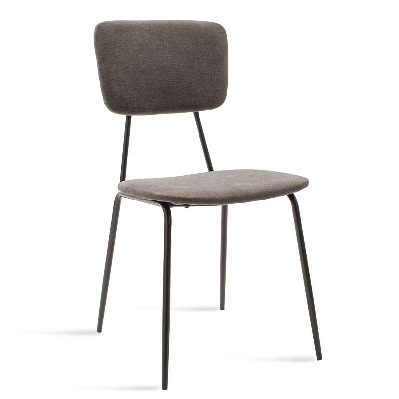 Καρέκλα Tania pakoworld ύφασμα ανθρακί antique-μαύρο πόδι 1