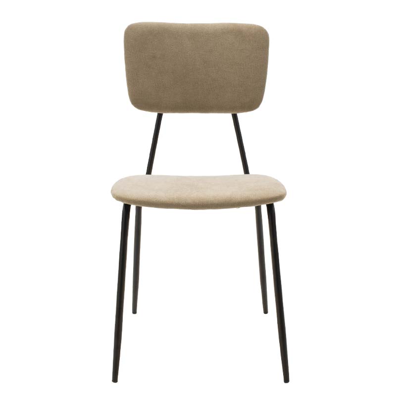 Καρέκλα Tania pakoworld ύφασμα μπεζ antique-μαύρο πόδι 5