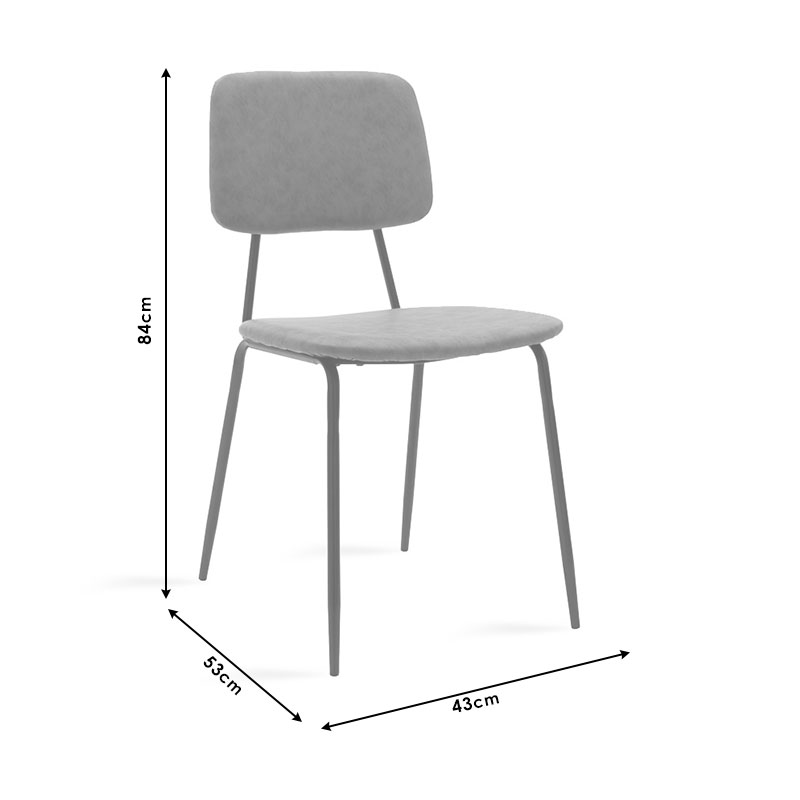 Καρέκλα Tania pakoworld ύφασμα μπεζ antique-μαύρο πόδι 8